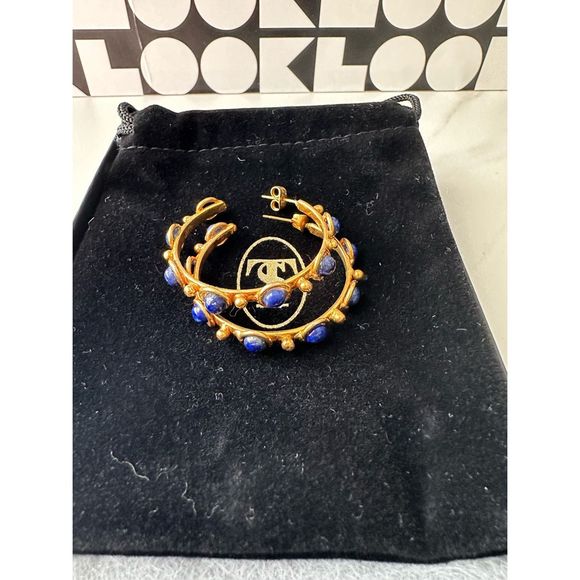 Sylvia Toledano - Petite Candy Hoop Earrings - Lapis - Paris - Picture 3 of 4